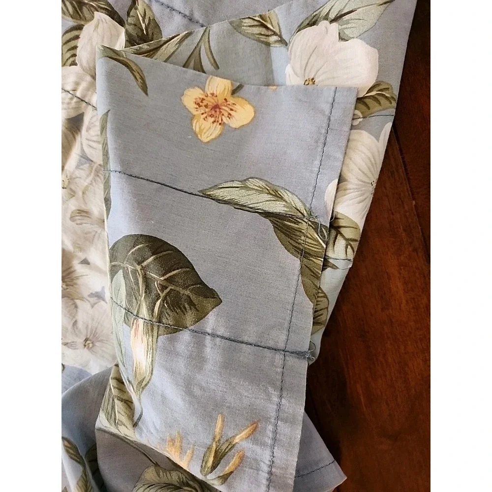Crown Craft‎ Valance Magnolia Garden Images Floral Valance Periwinkle Blue